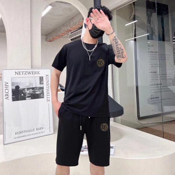 Brand [FENDI] 2023 new men's short-sleeved shorts suit! Simultaneous sales on the official website! High-end version on the market - Image 7