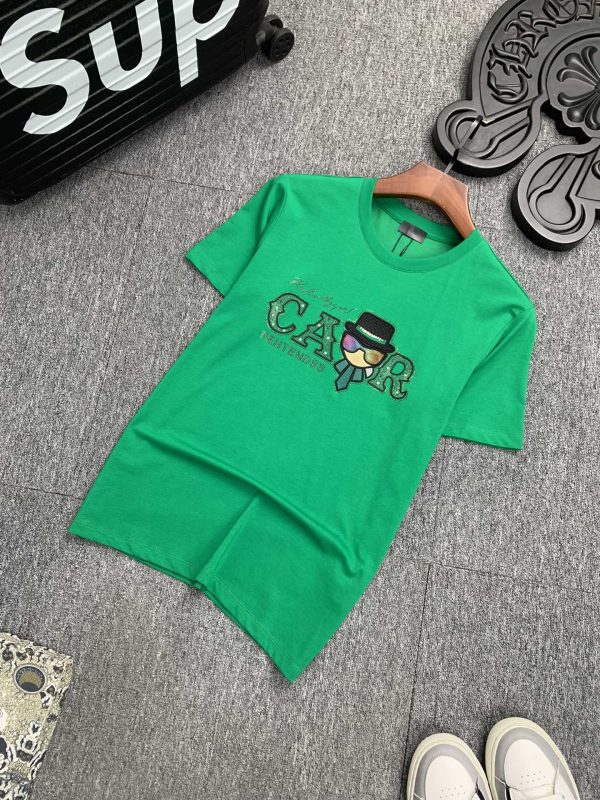 Fendi 2023 early summer new round neck short-sleeved T-shirt, simple and slim style