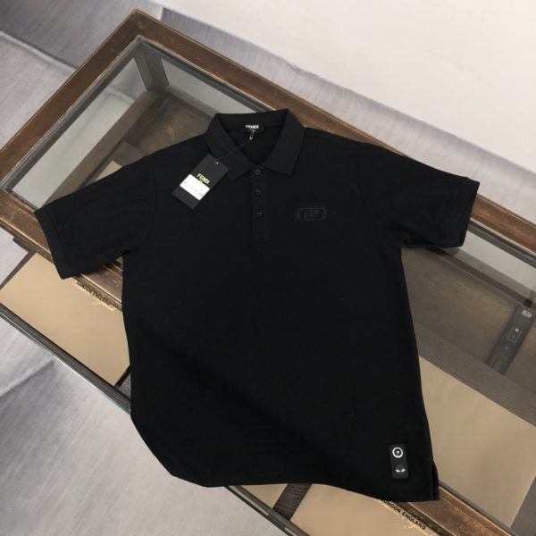 FENDI 2023 spring and summer latest, official website spring and summer new men's short-sleeved lapel polo shirt, high-end custom imported mercerized pearl cotton fabric