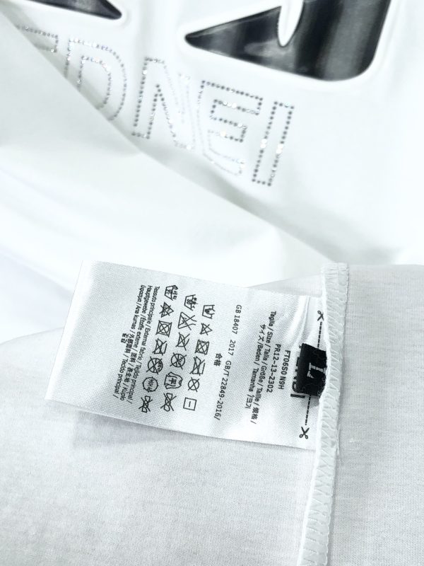 FENDI 2023AW summer new top quality counter synchronization casual short-sleeved mercerized cotton T-shirt, upper body comfortable and breathable - Image 11