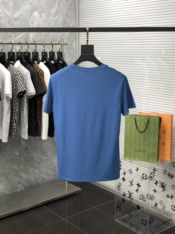 FENDI 2023AW summer new top quality counter synchronization casual short-sleeved mercerized cotton T-shirt, upper body comfortable and breathable - Image 8