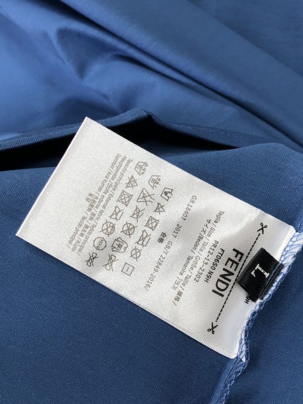 FENDI 2023AW summer new top quality counter synchronization casual short-sleeved mercerized cotton T-shirt, upper body comfortable and breathable - Image 3