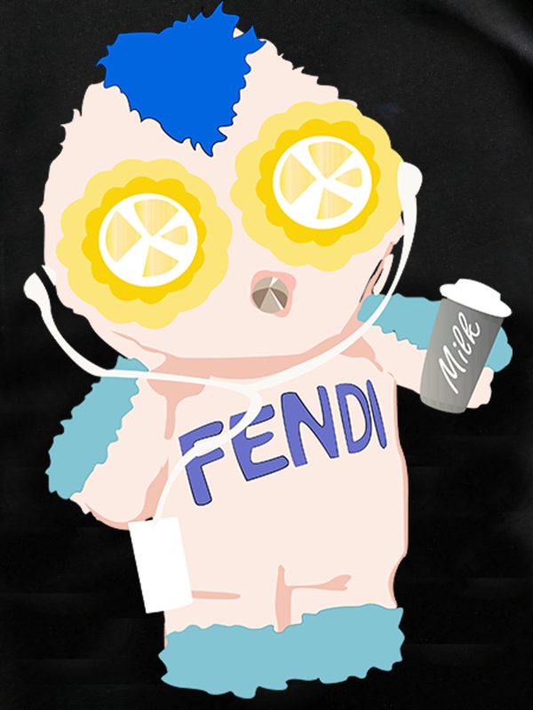 Available at Fendi counters, 2023ss spring and summer high-quality high-weight cotton European trendy short-sleeved T-shirt The latest technological requirements, the thread workmanship meets the boutique requirements - Image 5