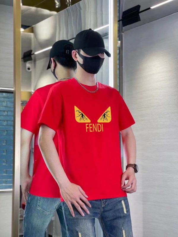 Brand [FENDI] (Fat Gospel) original single men's casual short-sleeved T-shirt, 2023 spring and summer new product, customized top logo craft on the chest - Image 10