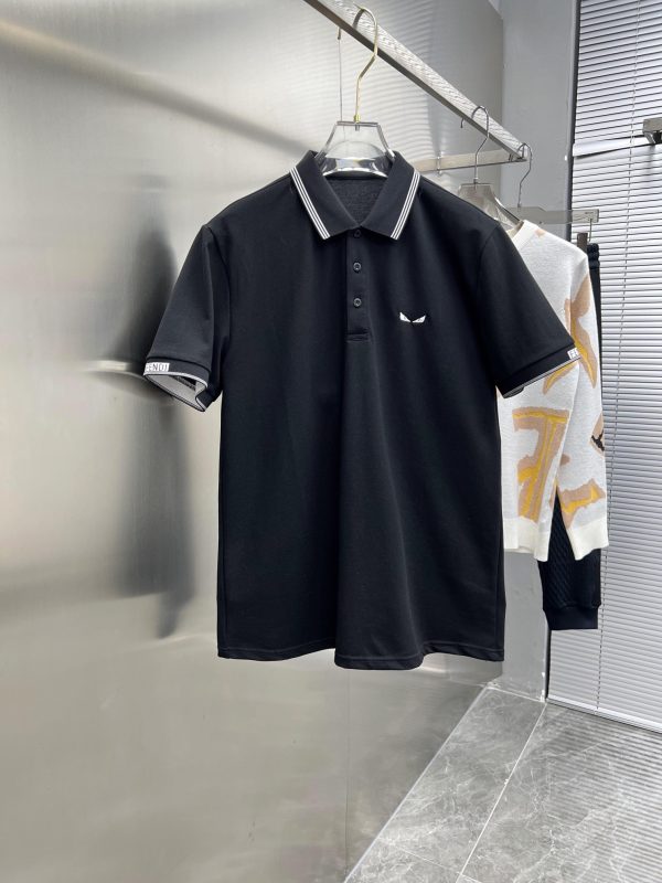 Fendi 2023ss summer new men's lapel short-sleeved T-shirt POLO shirt, high-end version! Custom-made fabrics with high breathability and comfort - Image 9