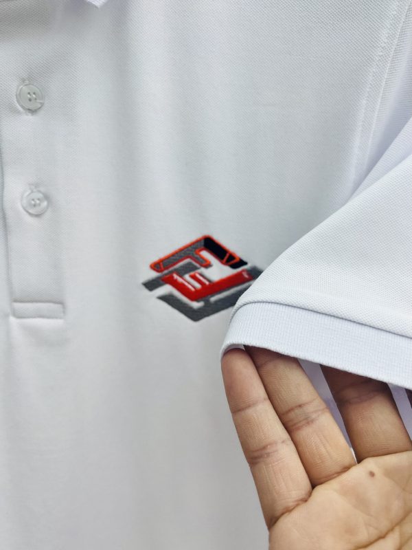 Fendi23 spring and summer new short-sleeved polo shirt, fashionable and versatile, hot style?Customized imported mercerized pearl fabric - Image 7
