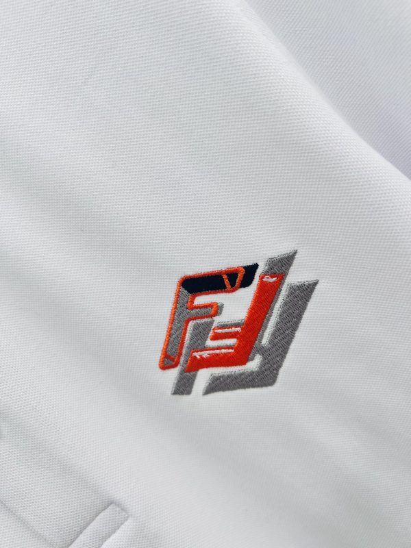Fendi23 spring and summer new short-sleeved polo shirt, fashionable and versatile, hot style?Customized imported mercerized pearl fabric - Image 5