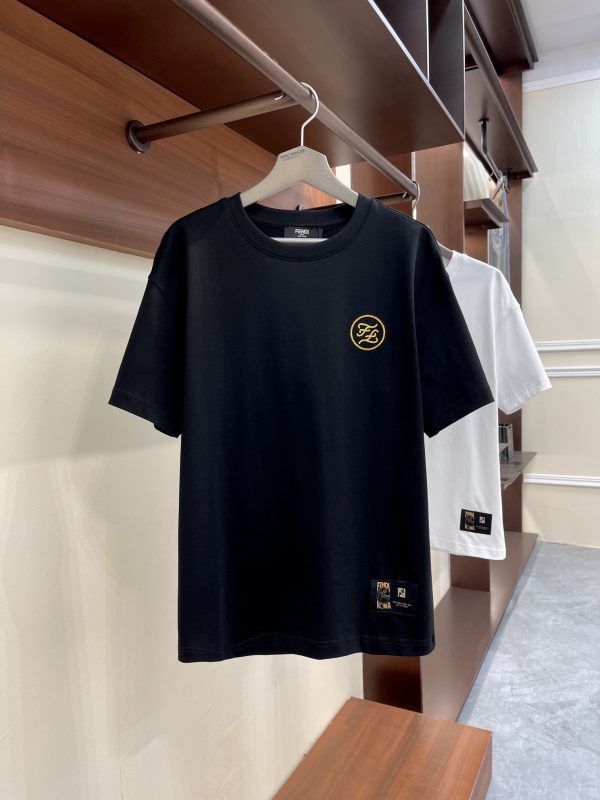Fendi23 spring and summer new product double F embroidery fashion round neck short-sleeved T-shirt limited order from overseas trading companies, direct delivery from Hong Kong warehouse, limited number of boutiques - Image 9