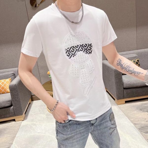FENDI ?1993 spring and summer latest product, available at counters at the same time, original order hard goods, fashionable and casual round neck short sleeves, imported original high-count mercerized cotton fabric - Image 5