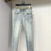 Fendi23ss Spring New Collection! -fendi- Men's Casual Straight Retro Series Washed Washed Denim Pants