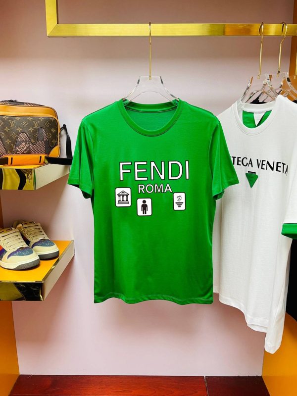 Brand [FENDI] (Fat Gospel) original single men's casual short-sleeved T-shirt, new product for spring and summer 2023, customized top logo craft on the chest - Image 8