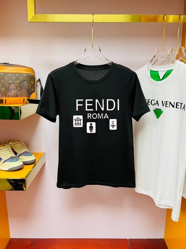 Brand [FENDI] (Fat Gospel) original single men's casual short-sleeved T-shirt, new product for spring and summer 2023, customized top logo craft on the chest - Image 7