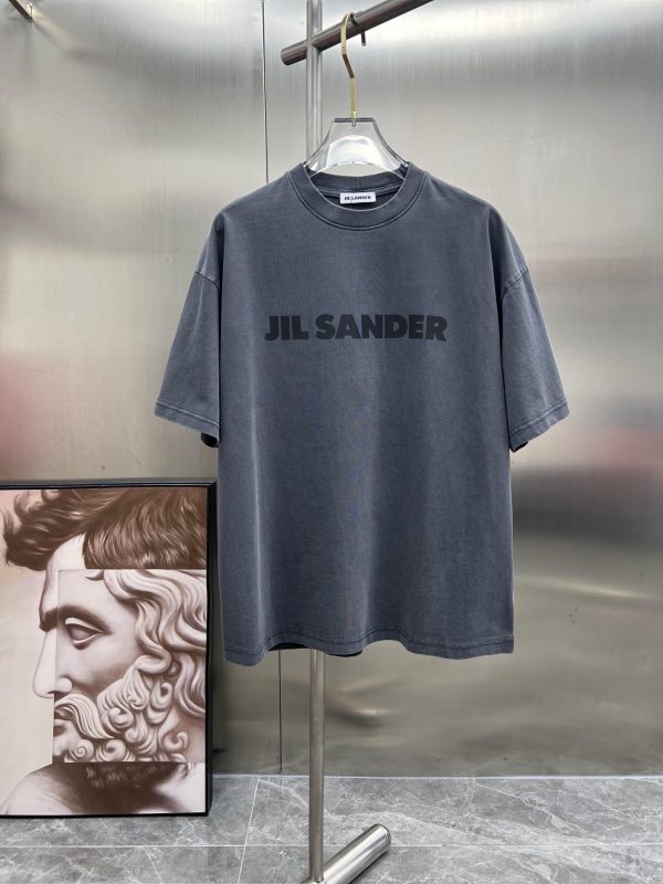 JIL SANDER Glue Epoxy Process Heavy Industry Wash 290g Round Neck Short Sleeve T-Shirt OS Version S-XL