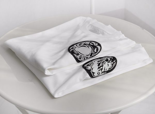 JIL Sander 23 spring and summer new products Twelve constellation series (Leo Leo) logo patch embroidery round neck short-sleeved T-shirt - Image 10