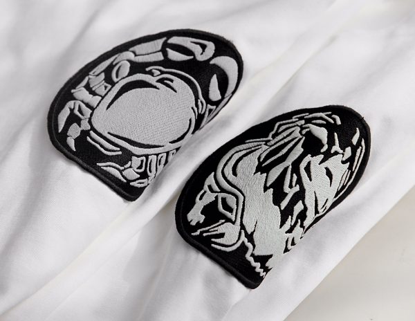 JIL Sander 23 spring and summer new products Twelve constellation series (Leo Leo) logo patch embroidery round neck short-sleeved T-shirt - Image 9