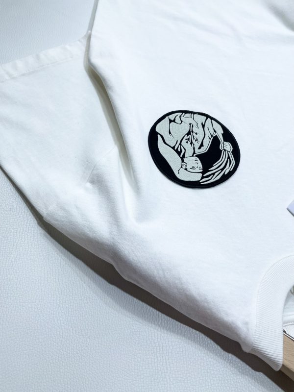 Jil Sander T-shirt The high version is made of 40-count double-ply yarn with a weight of 310 grams of pure cotton, with an embroidered logo on the front chest, loose fit, simple and fashionable! Unisex - Image 6