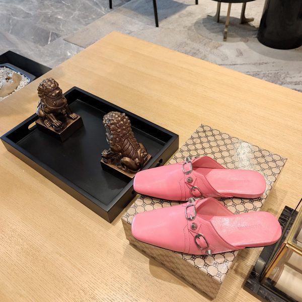 Balenciaga2023 explosion single style (23 official latest printed B-pattern magnet folding box packaging) Multi-color spring and summer beauty ? (Top version, exclusive release.) Muller Square Toe Drag