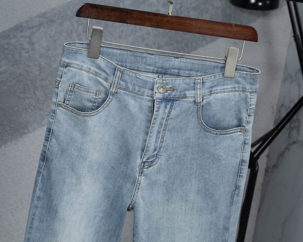 YSL [Yves Saint Laurent] 2023 spring and summer new hot style ? counter 1:1 original light mature men versatile style classic jeans - Image 6