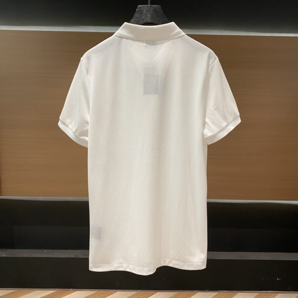 YSL 23 spring and summer short-sleeved polo shirt with brand letter embroidery on the chest, the same style as ZG, with YSL letter logo on the chest and embroidery in the same color of the cloth - Image 6