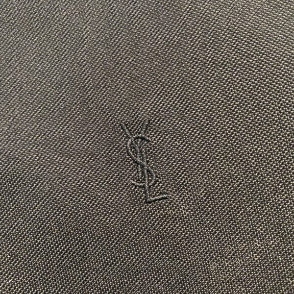 YSL 23 spring and summer short-sleeved polo shirt with brand letter embroidery on the chest, the same style as ZG, with YSL letter logo on the chest and embroidery in the same color of the cloth - Image 9