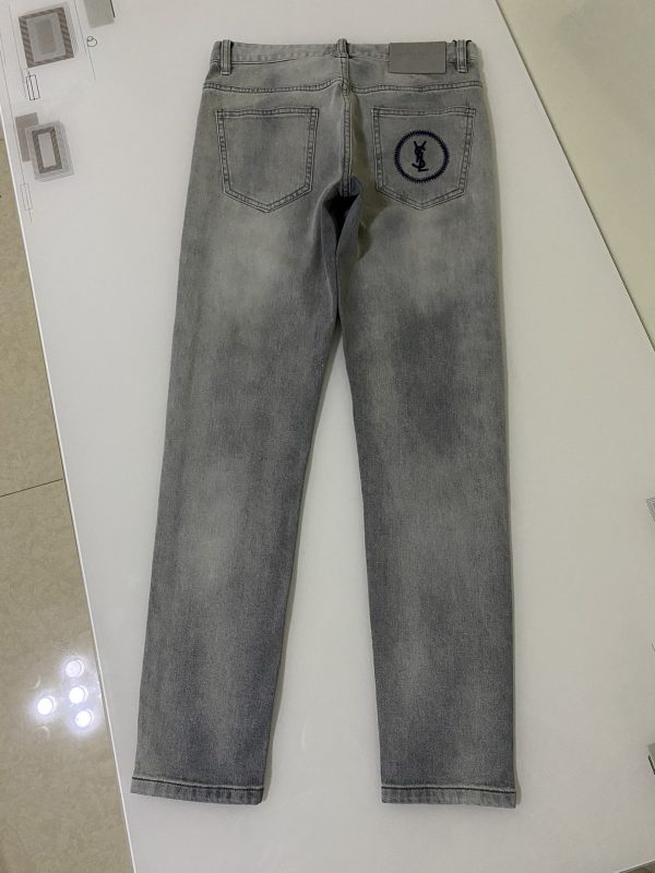 YSL's 23SS spring and summer new jeans replenishment order arrives, high-end quality, slim fit, elastic fabric - Image 4