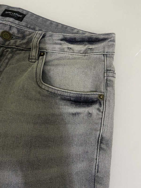 YSL's 23SS spring and summer new jeans replenishment order arrives, high-end quality, slim fit, elastic fabric - Image 5