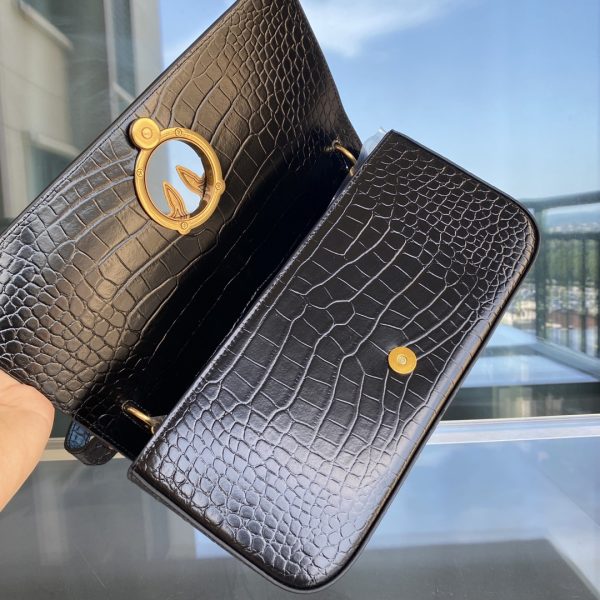 Pinko Swallow Bag 2022 Spring And Summer Crocodile Pattern Baguette Bag Underarm Bag One Shoulder Messenger Women'S Bag - Image 8