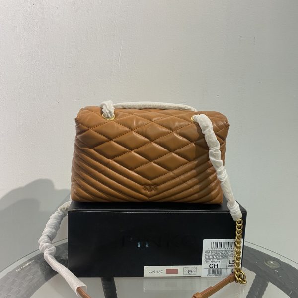 PINKO swallow bag authentic purchase 21 autumn and winter new sheepskin armpit chain pillow bag shoulder diagonal women’s bag 21/14/9 B - Image 2