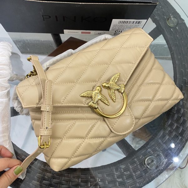 PINKO swallow bag authentic purchase 21 autumn and winter new sheepskin armpit chain pillow bag shoulder diagonal women’s bag 21/14/9 C - Image 3
