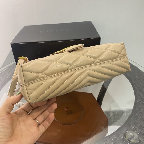 PINKO swallow bag authentic purchase 21 autumn and winter new sheepskin armpit chain pillow bag shoulder diagonal women’s bag 21/14/9 C - Image 7