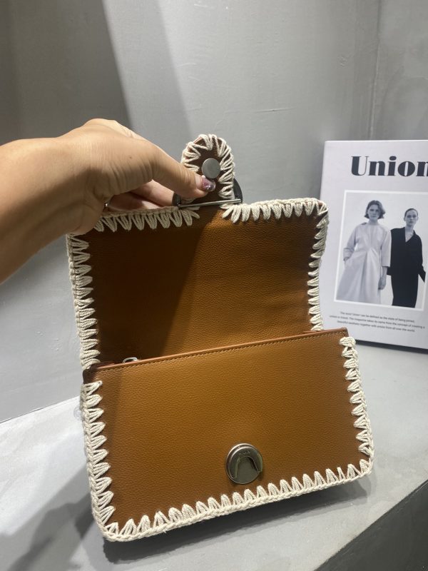 Celebrities with the same style PINKO spring and summer new woven mini bird swallow bag 1P222DY6XY B - Image 5