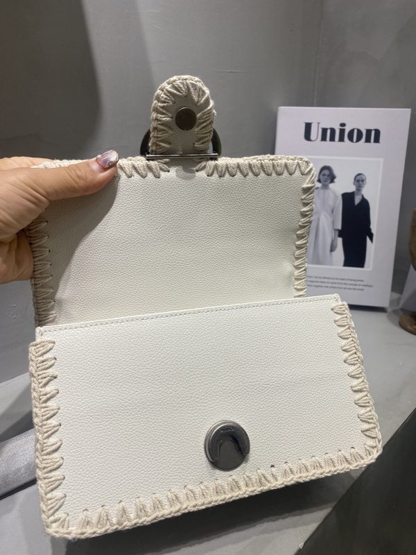Celebrities with the same style PINKO spring and summer new woven mini bird swallow bag 1P222DY6XY C - Image 5