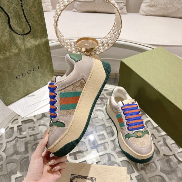 Gucci’s latest chubby thick-soled dirty shoes couple casual shoes 6cm height increasing shoes - Image 7