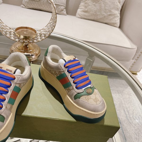 Gucci’s latest chubby thick-soled dirty shoes couple casual shoes 6cm height increasing shoes - Image 4