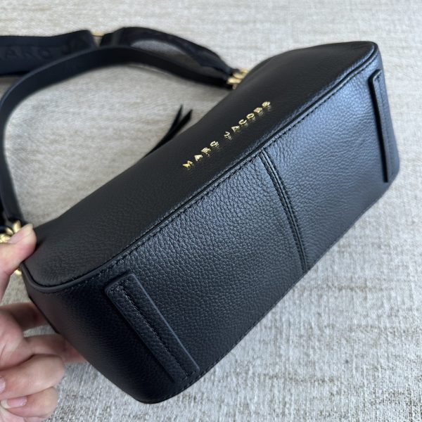 Marc Jacobs Underarm Bag New Lychee Pattern Top Layer Cowhide Single Shoulder Messenger Shoulder Strap Detachable Adjustable Length Dust Bag Black - Image 3